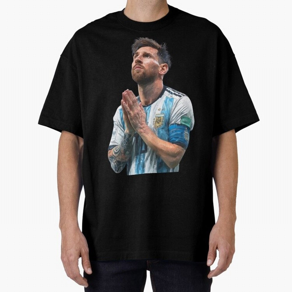 Argentina Messi Football Oversized T-Shirt Honor the Beautiful Game during the FIFA World Cup 2026 Group Stage Journey through CR7 Highlights, Portugal, Spain and Germany Pride, Soccer Culture, Superstar Moments, National Team Dreams and
