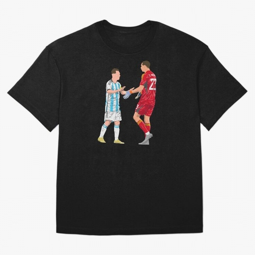 Messi and Martinez Celebrates World Cup 2022 Oversized T-Shirt Enjoy FIFA World Cup 2026 Spirit, with Argentina, Cristiano Ronaldo, Stadium Memories, Football Loyalty, International Chants and Championship Tradition; Perfect for Supporters Who Want