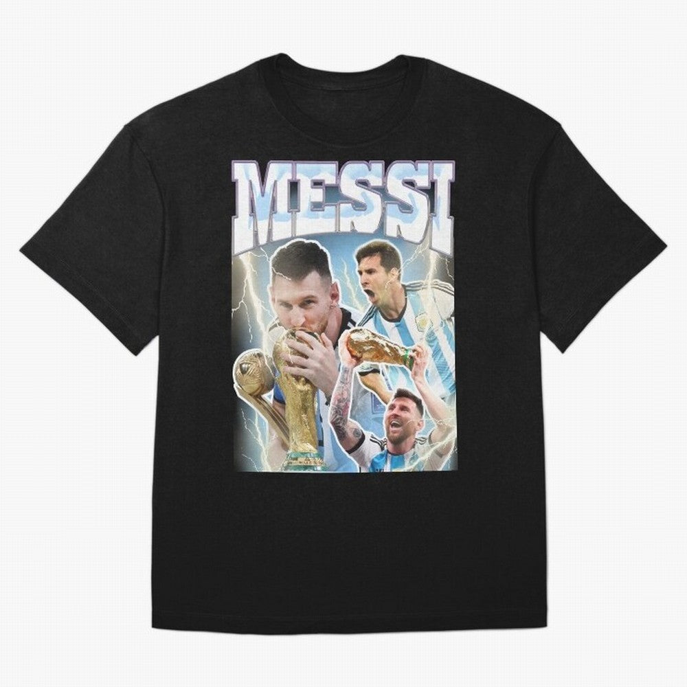 Messi Champion Vintage Retro Design Classic T-Shirt Bring International Match Energy to the FIFA World Cup 2026 USA Canada Mexico Journey through Neymar, Haaland and Cristiano Ronaldo Highlights, Portugal Pride, Football Passion, Legendary
