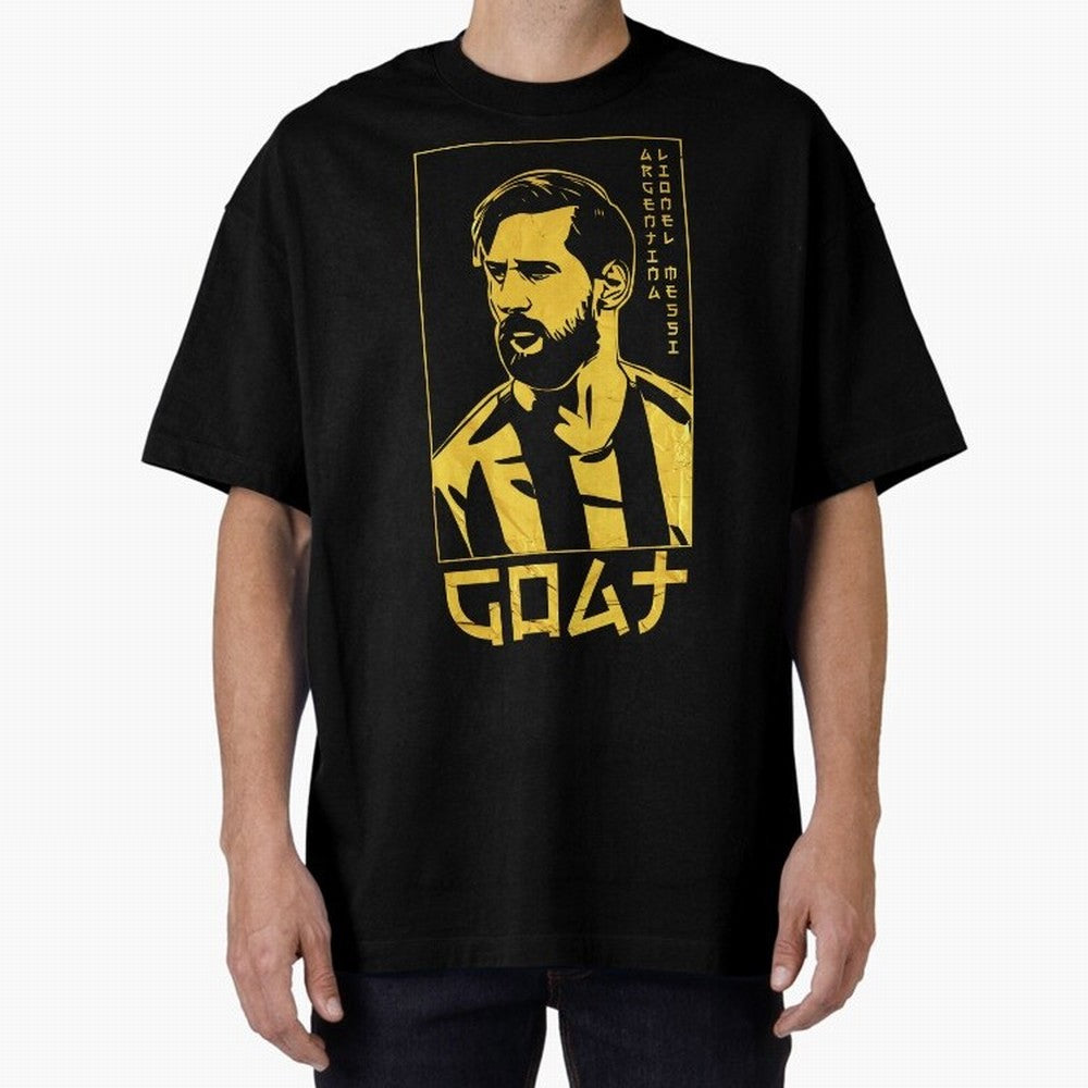 Lionel Messi Golden Style Portrait art illustration Classic T-Shirt Relive the Noise and Pride of the FIFA World Cup 2026 USA Canada Mexico Journey through Neymar Highlights, England Pride, Match Day Excitement, Supporter Culture, Golden Goals and