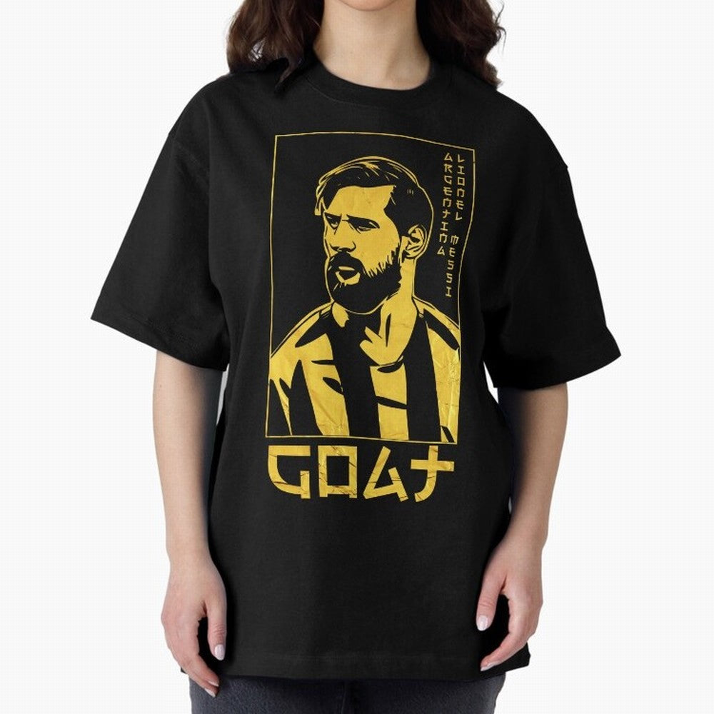 Lionel Messi Golden Style Portrait art illustration Classic T-Shirt Relive the Noise and Pride of the FIFA World Cup 2026 USA Canada Mexico Journey through Neymar Highlights, England Pride, Match Day Excitement, Supporter Culture, Golden Goals and