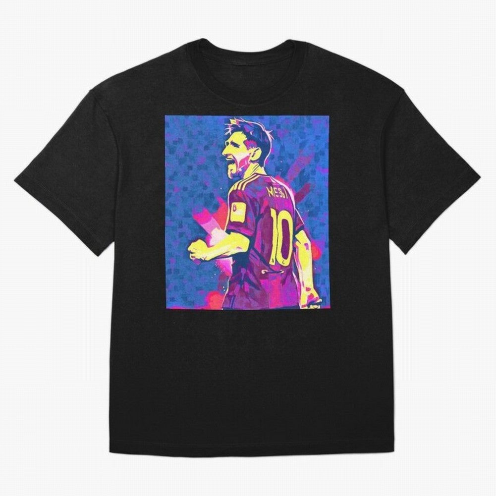 Lionel Messi art Oversized T-Shirt Celebrate the Road through FIFA World Cup 2026 Group Stage for Fans of Mbappe and Neymar and Spain, Bringing Football Passion, Legendary Performances, Festival Vibes and Supporter Community; Perfect for People Who