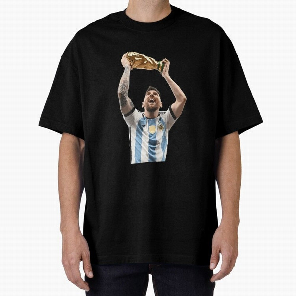 Lionel Messi Lifting The World Cup Essential T-Shirt Showcase FIFA World Cup 2026 Driven by CR7 and Messi, England and Germany Energy, Stadium Chants, National Pride, Trophy Dreams and Unforgettable Football Memories; Perfect for Fans, Collectors,