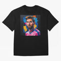 Vibrant Artistic Portrait of Lionel Messi (GOAT) - Digital painting (Version 4) Classic T-Shirt Celebrate National Team Dreams in Global Football Passion for FIFA World Cup 2026, Driven by Neymar, Haaland and Cristiano Ronaldo, Argentina and