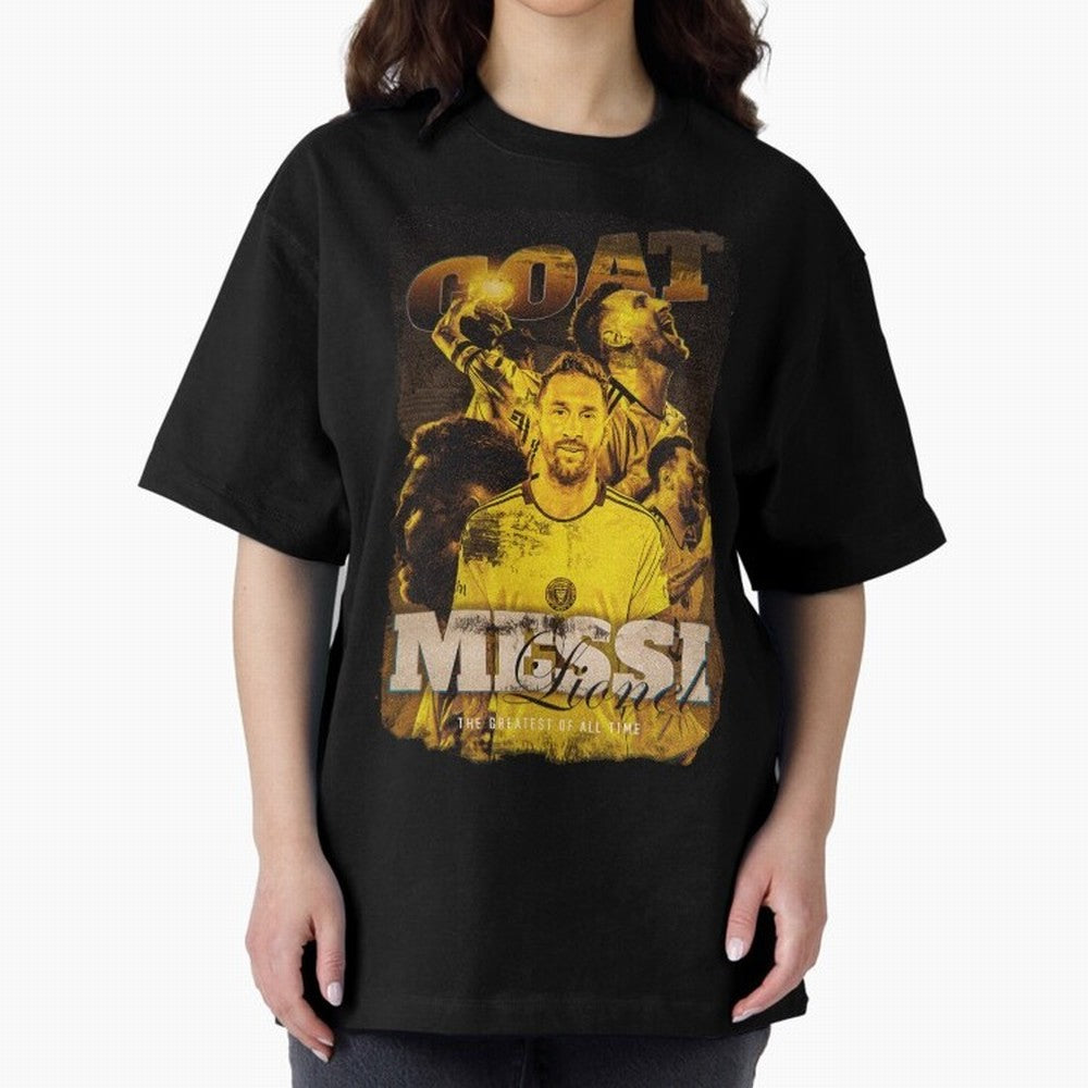 Messi The GOAT Oversized T-Shirt Get Ready for Match Day Hype around FIFA World Cup 2026 Group Stage, Mbappe and Neymar, France and Portugal, Vintage Soccer Flavor, Modern Football Stars, National Flags and Final Night Emotion; Perfect for People