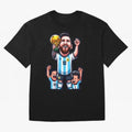 Lionel Messi Digital Print on T-Shirt Classic T-Shirt Experience FIFA World Cup 2026 USA Canada Mexico for Fans of Cristiano Ronaldo, Haaland and CR7 and Spain and Netherlands, Bringing Goal Celebration Energy, Supporter Heritage, Football Icons