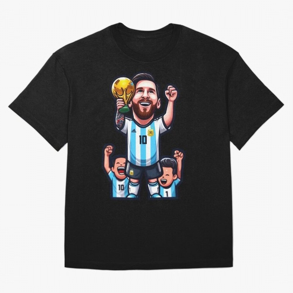 Lionel Messi Digital Print on T-Shirt Classic T-Shirt Experience FIFA World Cup 2026 USA Canada Mexico for Fans of Cristiano Ronaldo, Haaland and CR7 and Spain and Netherlands, Bringing Goal Celebration Energy, Supporter Heritage, Football Icons
