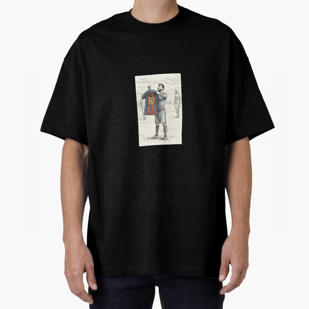 Lionel Messi Iconic Celebration Urban Sketch Classic T-Shirt Follow Global Football Passion for FIFA World Cup 2026 Group Stage, Made for Messi and Cristiano Ronaldo, England and Germany, Worldwide Fan Energy, Dramatic Goals, Stadium Lights and