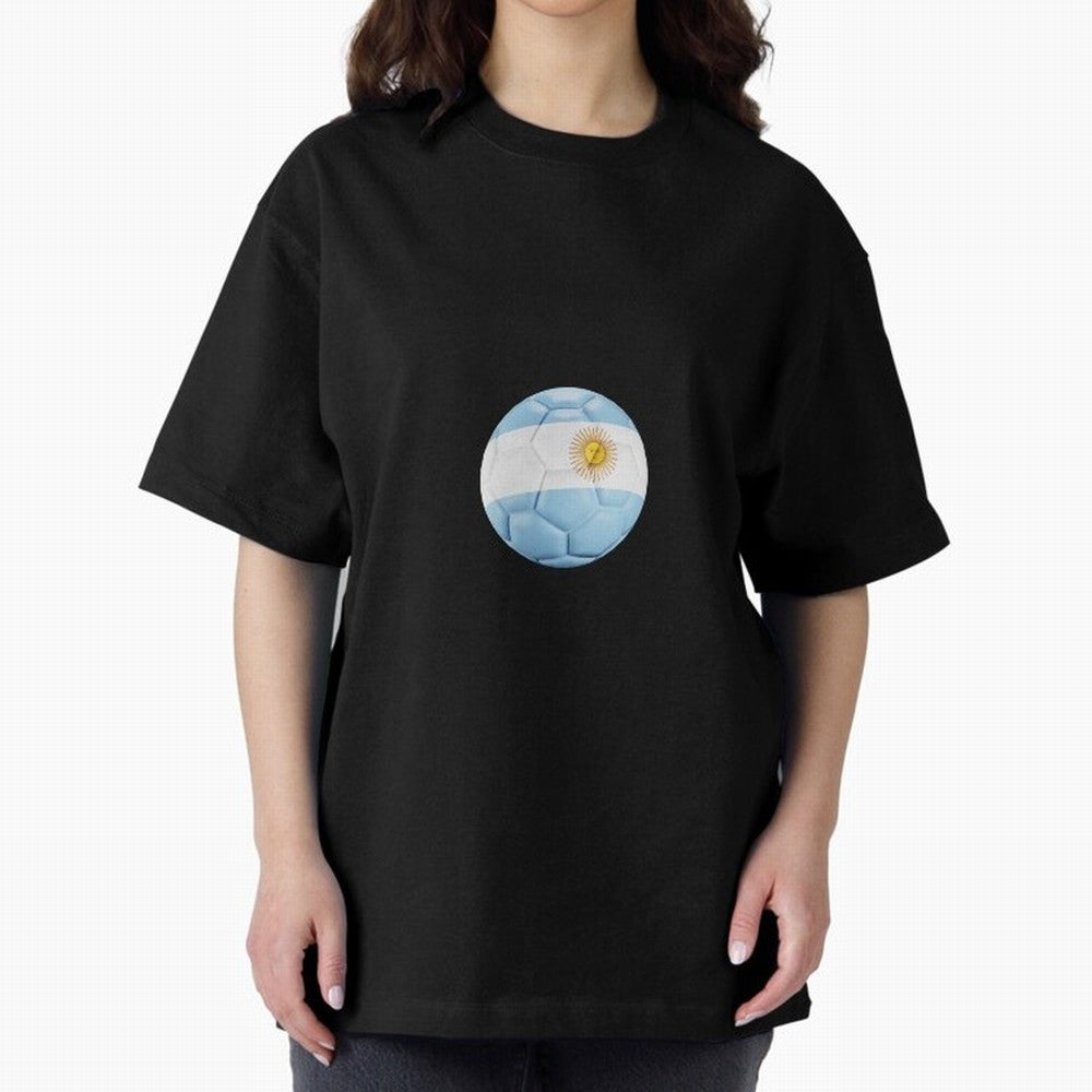 Argentina Soccer Oversized T-Shirt Support Your Favorite Stars during FIFA World Cup 2026 USA Canada Mexico Spirit, Capturing England and Germany, Cristiano Ronaldo, Fan Favorite Moments, National Team Passion, Big Match Drama and Soccer History;