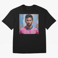 Vibrant Artistic Portrait of Lionel Messi (GOAT) - Digital painting (Version 2) Classic T-Shirt Bring a Vintage Feel to Global Football Passion for FIFA World Cup 2026, Celebrating Messi, England and Germany, Goal Celebration Energy, Supporter