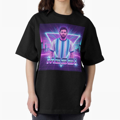 ?Argentina Football Legend Messi Cyberpunk Retro Futurist Design (Version 5) Classic T-Shirt Celebrate Soccer Greatness during FIFA World Cup 2026 Spirit, Built around France, CR7, Champion Mindset, Group Stage Buzz, Knockout Tension and Passionate