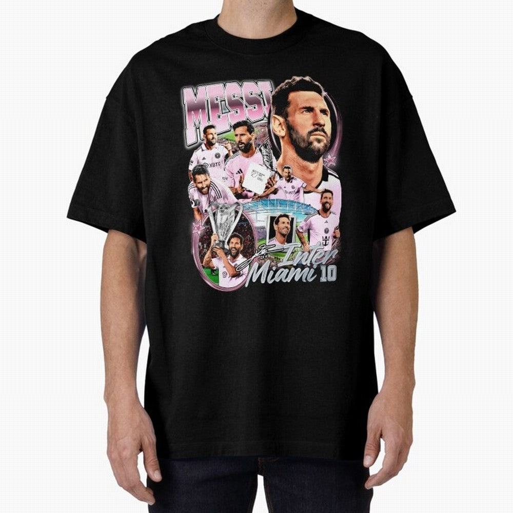 Lionel Messi Inter Miami Retro Vintage bootleg rap tee Classic T-Shirt Represent the Passion of FIFA World Cup 2026 Group Stage for Fans of Mbappe and France and Portugal, Bringing Goal Celebration Energy, Supporter Heritage, Football Icons and