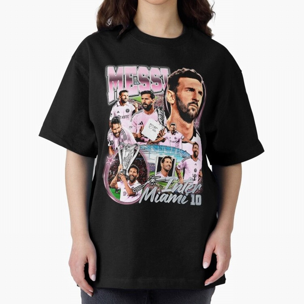 Lionel Messi Inter Miami Retro Vintage bootleg rap tee Classic T-Shirt Represent the Passion of FIFA World Cup 2026 Group Stage for Fans of Mbappe and France and Portugal, Bringing Goal Celebration Energy, Supporter Heritage, Football Icons and