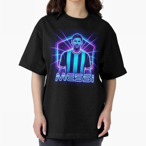 ?Argentina Football Legend Messi Cyberpunk Retro Futurist Design (Version 2) Classic T-Shirt Capture Match Day Hype around FIFA World Cup 2026 Group Stage, Mbappe and Neymar, Brazil, Portugal and Argentina, Soccer Culture, Superstar Moments,