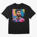 Vibrant Artistic Digital Painting Portrait of Lionel Messi (GOAT) Classic T-Shirt Celebrate Fan Favorites in FIFA World Cup 2026 for Fans of Messi, CR7 and Mbappe and France and Portugal, Bringing Football Passion, Legendary Performances, Festival