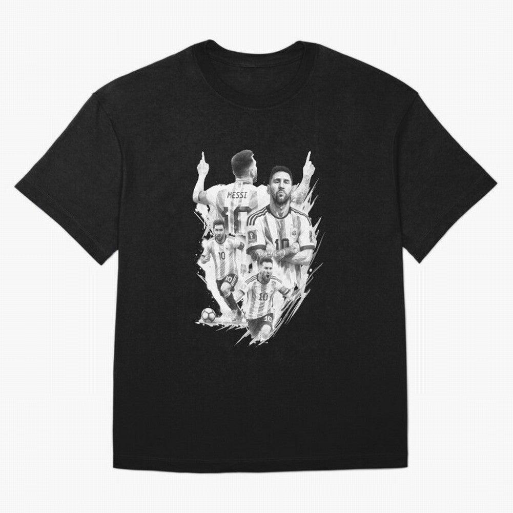 BLACK WHITE Lionel Messi watercolor illustration Classic T-Shirt Celebrate Global Passion for FIFA World Cup 2026 Group Stage Built around Haaland and Mbappe, Brazil Energy, Football Festival Excitement, Trophy Ambitions, Country Rivalries and Star