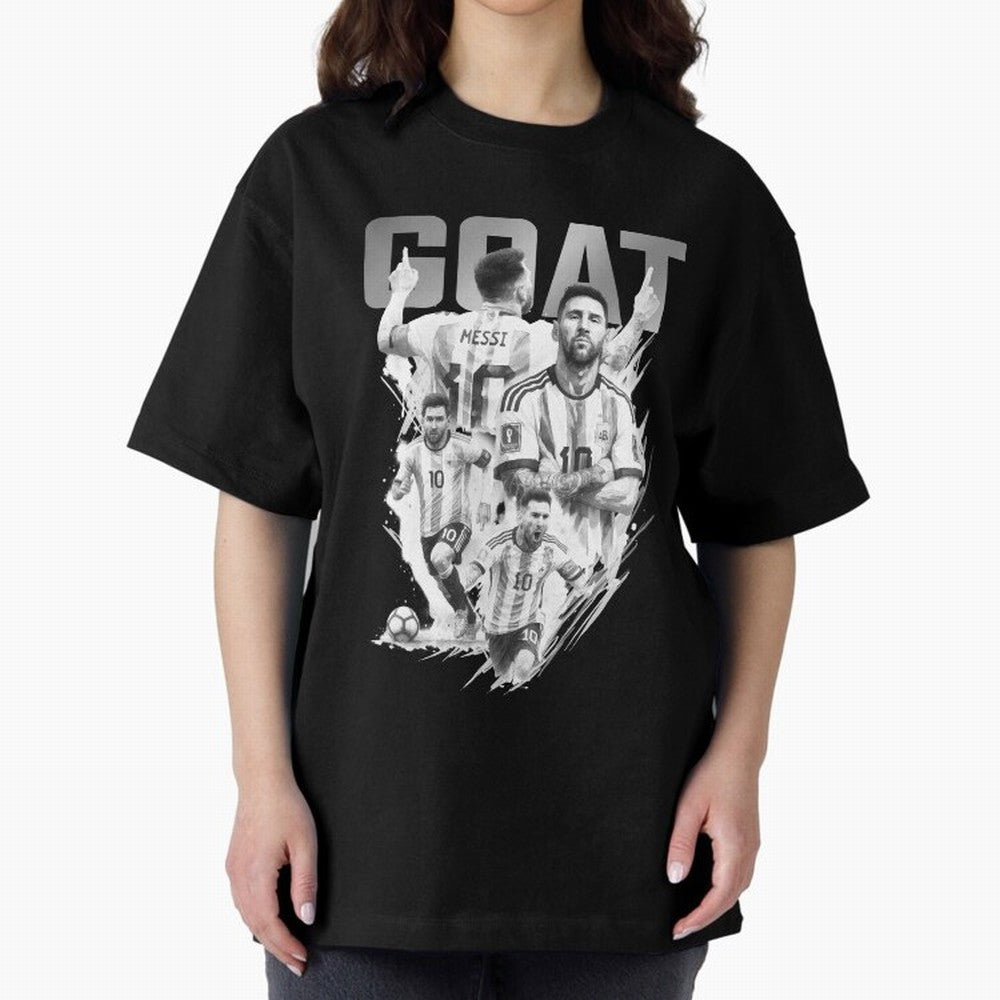 BLACK WHITE GOAT Lionel Messi watercolor illustration Classic T-Shirt Bring Stadium Energy to FIFA World Cup 2026 Made for Neymar, Haaland and Cristiano Ronaldo, Germany Energy, Football Festival Excitement, Trophy Ambitions, Country Rivalries and