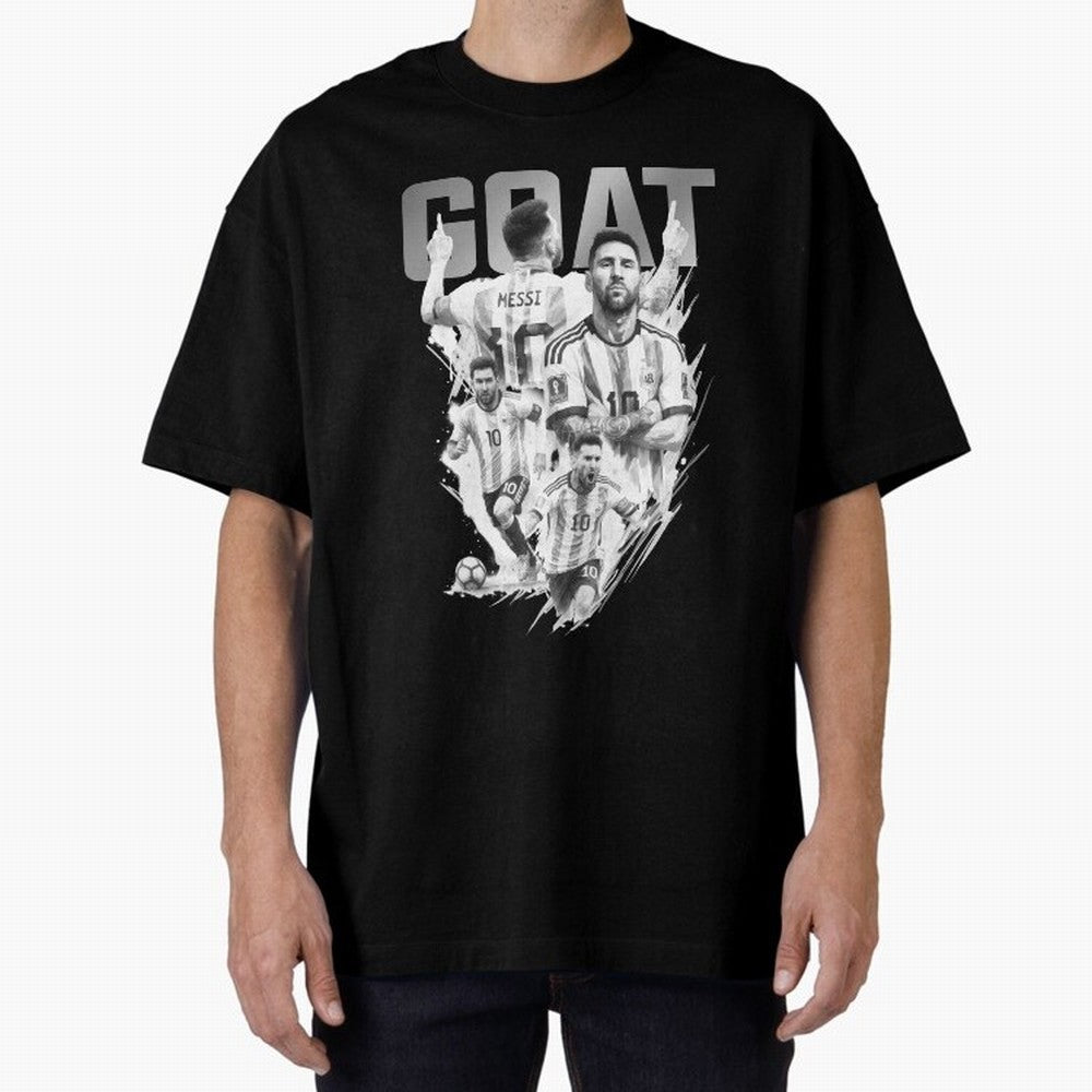 BLACK WHITE GOAT Lionel Messi watercolor illustration Classic T-Shirt Bring Stadium Energy to FIFA World Cup 2026 Made for Neymar, Haaland and Cristiano Ronaldo, Germany Energy, Football Festival Excitement, Trophy Ambitions, Country Rivalries and
