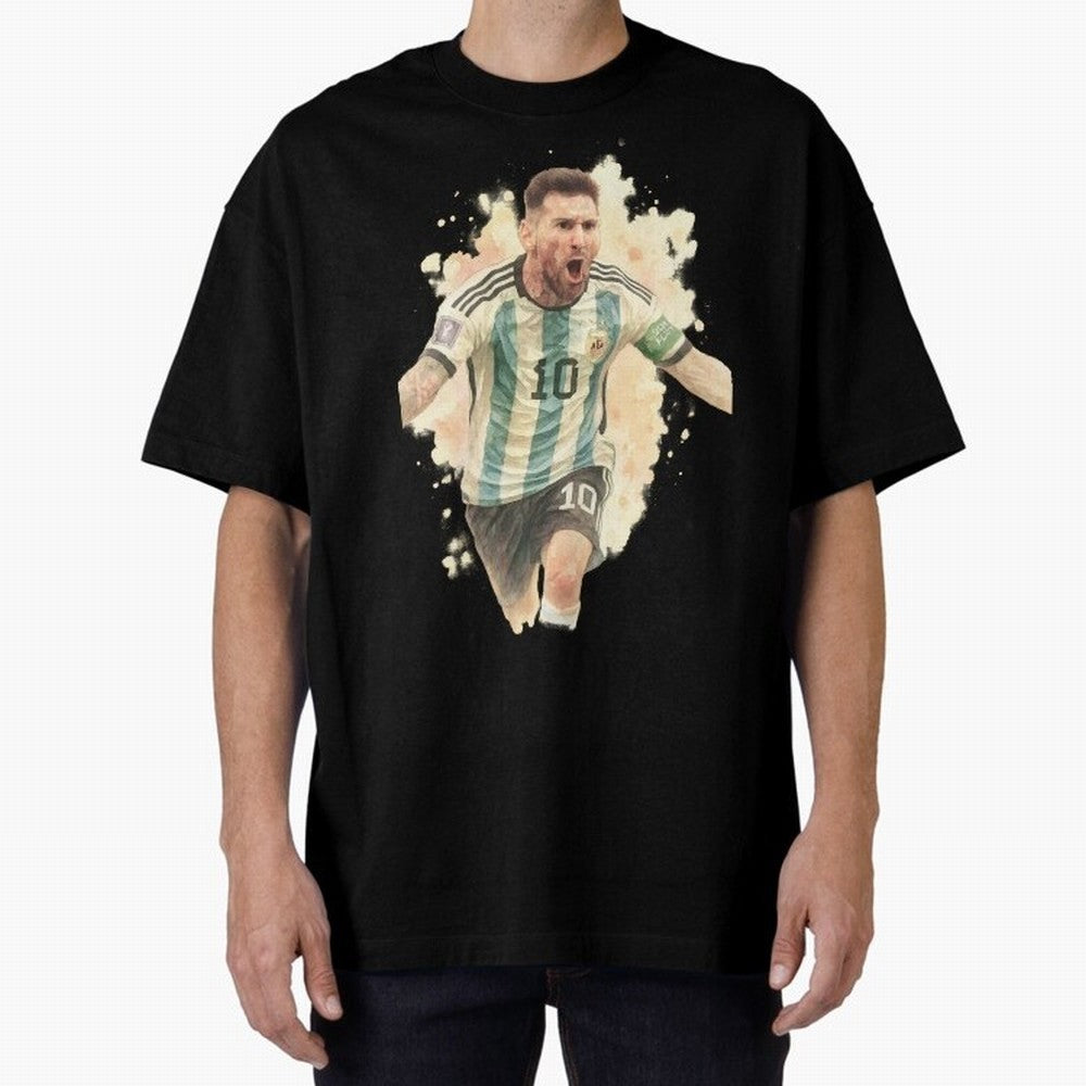 Goaaal Lionel Messi watercolor illustration Classic T-Shirt Join FIFA World Cup 2026 Group Stage for Fans of Messi and Cristiano Ronaldo and Argentina, Bringing Classic Soccer Heritage, Championship Pressure, Fan Loyalty and International Pride;