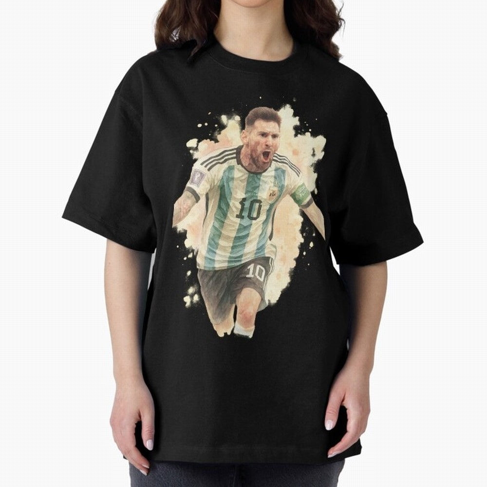 Goaaal Lionel Messi watercolor illustration Classic T-Shirt Join FIFA World Cup 2026 Group Stage for Fans of Messi and Cristiano Ronaldo and Argentina, Bringing Classic Soccer Heritage, Championship Pressure, Fan Loyalty and International Pride;