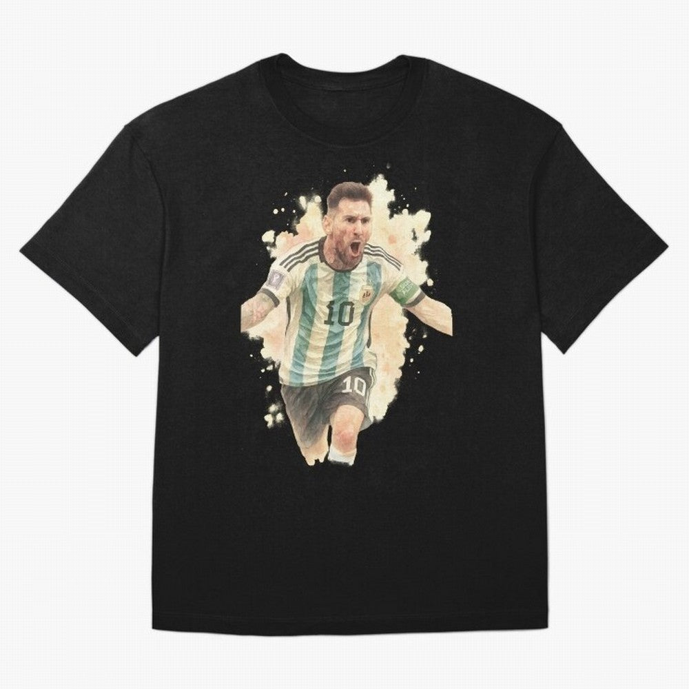 Goaaal Lionel Messi watercolor illustration Classic T-Shirt Join FIFA World Cup 2026 Group Stage for Fans of Messi and Cristiano Ronaldo and Argentina, Bringing Classic Soccer Heritage, Championship Pressure, Fan Loyalty and International Pride;