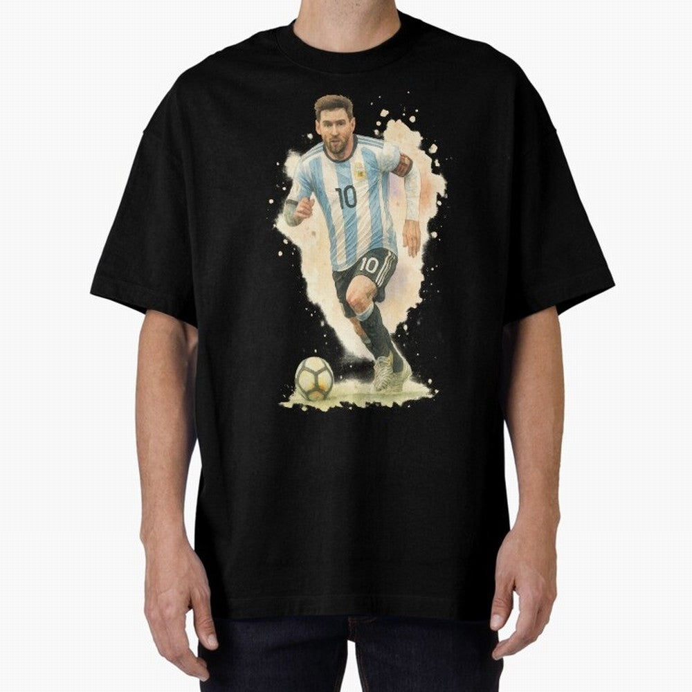 skills Lionel Messi watercolor illustration Classic T-Shirt Celebrate National Team Dreams in FIFA World Cup 2026 Group Stage for Fans of Messi and Germany, Bringing Soccer Culture, Superstar Moments, National Team Dreams and Competitive Fire;