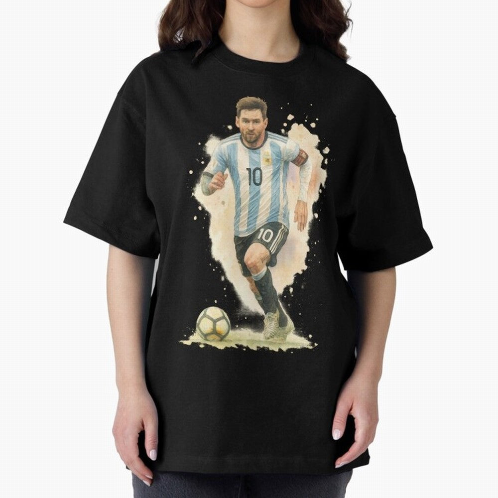 skills Lionel Messi watercolor illustration Classic T-Shirt Celebrate National Team Dreams in FIFA World Cup 2026 Group Stage for Fans of Messi and Germany, Bringing Soccer Culture, Superstar Moments, National Team Dreams and Competitive Fire;