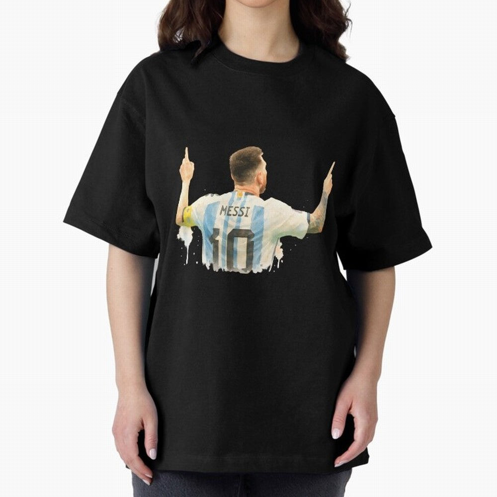 celebration Lionel Messi watercolor illustration Classic T-Shirt Support FIFA World Cup 2026 USA Canada Mexico for Fans of Cristiano Ronaldo and Argentina, France and Brazil, Bringing Global Supporter Spirit, Legendary Goals, National Colors and