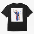 Lionel Messi Barcelona football legend Oversized T-Shirt Show Love for Legendary Goals in Global Football Passion for FIFA World Cup 2026 USA Canada Mexico, Centered on CR7, France, Vintage Soccer Flavor, Modern Football Stars, National Flags and