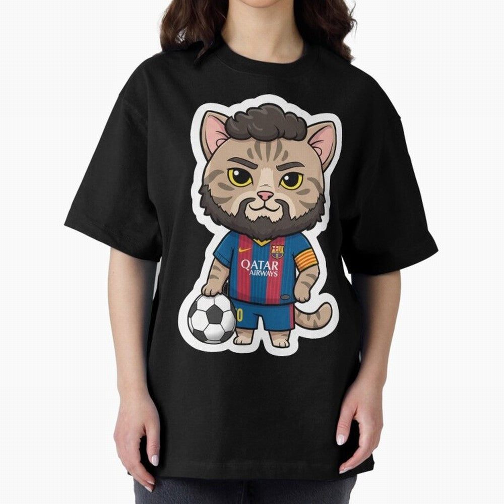 Fcb - Fc Barcelona | Cute Cat Messi with Jersey Barcelona Classic T-Shirt Enjoy the FIFA World Cup 2026 USA Canada Mexico Journey through Cristiano Ronaldo Highlights, England, France and Netherlands Pride, Classic Soccer Heritage, Championship