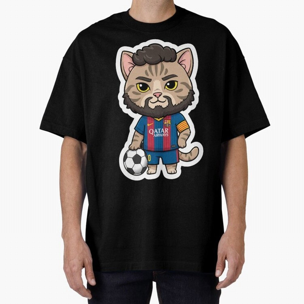 Fcb - Fc Barcelona | Cute Cat Messi with Jersey Barcelona Classic T-Shirt Enjoy the FIFA World Cup 2026 USA Canada Mexico Journey through Cristiano Ronaldo Highlights, England, France and Netherlands Pride, Classic Soccer Heritage, Championship