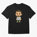 Lionel Messi Cartoon Art Argentina Classic T-Shirt Step into FIFA World Cup 2026 USA Canada Mexico Spirit, Filled with Portugal, Spain and Germany, Messi and Cristiano Ronaldo, Football Festival Excitement, Trophy Ambitions, Country Rivalries and