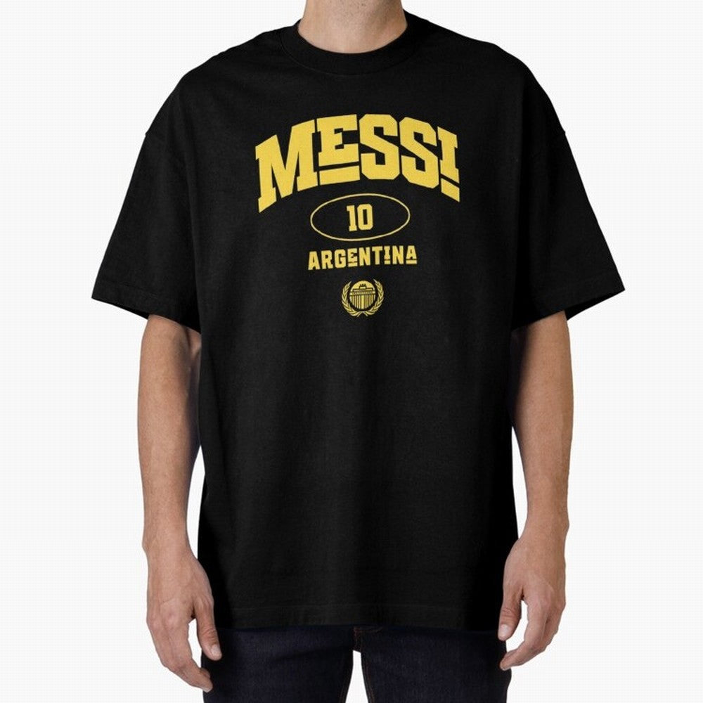 Messi 10: Yellow Text Soccer Legend T-shirt Active T-Shirt Celebrate Global Football Passion for FIFA World Cup 2026 Group Stage, Built around Mbappe and Neymar, Germany, Game Day Rituals, Football Legends, Country Pride and the Road to the Final;