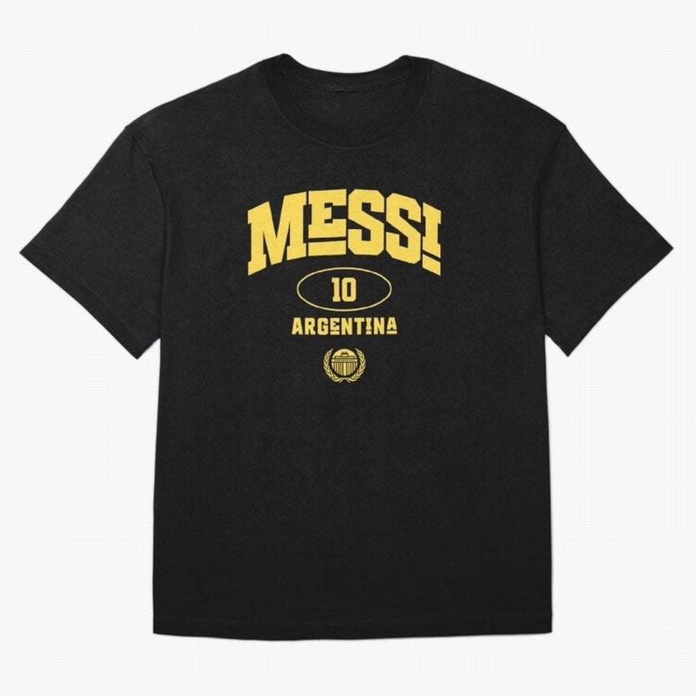 Messi 10: Yellow Text Soccer Legend T-shirt Active T-Shirt Celebrate Global Football Passion for FIFA World Cup 2026 Group Stage, Built around Mbappe and Neymar, Germany, Game Day Rituals, Football Legends, Country Pride and the Road to the Final;