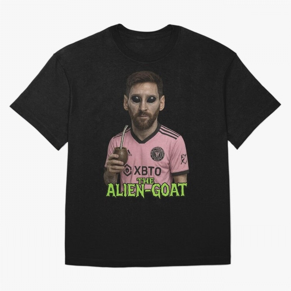 Messi Alien-GOAT: Extraterrestrial Fusion and Messi The Goat Inter Miami Jersey Classic T-Shirt Show Fan Pride Across FIFA World Cup 2026 USA Canada Mexico Built around Messi, Neymar and Mbappe, Portugal Energy, Classic Soccer Heritage,