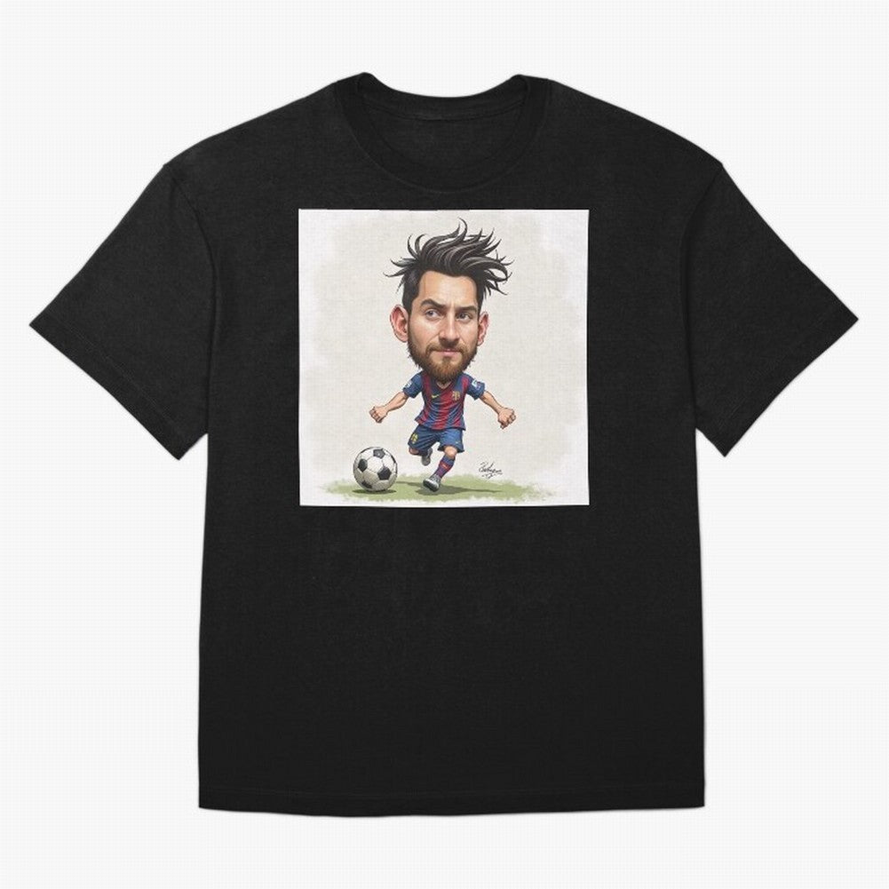The Little Magician ¨C Caricature of Lionel Messi Oversized T-Shirt Make Your Look Match Match Day Hype around FIFA World Cup 2026, Mbappe, Portugal, Spain and Germany, Fan Favorite Moments, National Team Passion, Big Match Drama and Soccer