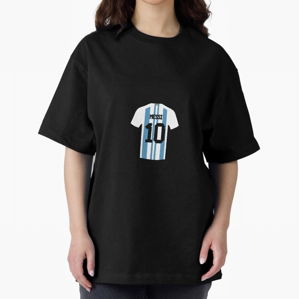 Lionel Messi Number 10 Jersey Illustration Classic T-Shirt Show Fan Pride Across Match Day Hype around FIFA World Cup 2026 Group Stage, Messi, Neymar and Mbappe, Argentina, France and Brazil, Worldwide Fan Energy, Dramatic Goals, Stadium Lights and