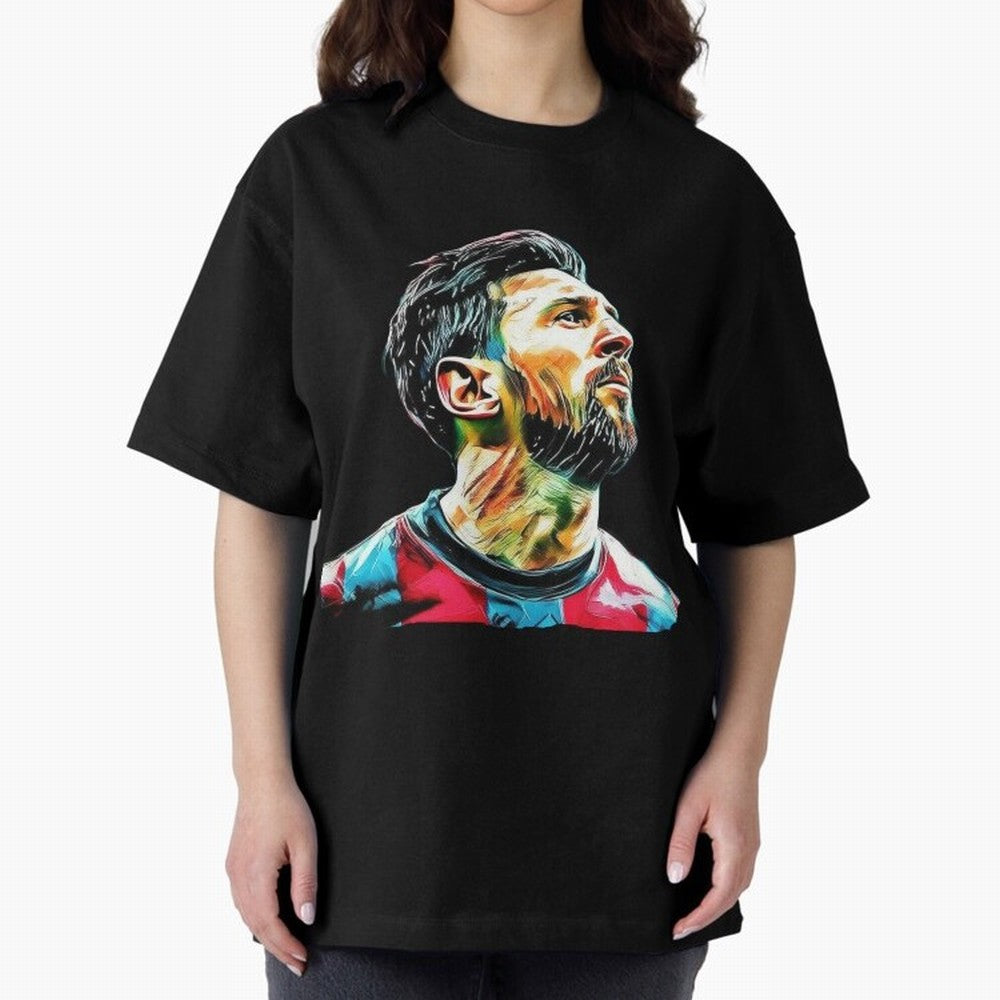 Messi Oversized T-Shirt Feel FIFA World Cup 2026 for Fans of Neymar and France, Bringing Sports Nostalgia, International Competition, Famous Players and Unforgettable Victories; Ideal for Passionate Fans Who Love Underdog Stories, Superstar Goals