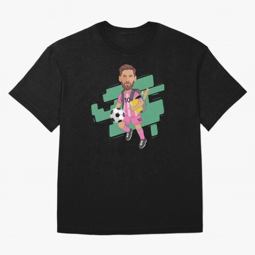 BACK TO SCHOOL - CARICATURE - LIONEL - MESSI - LEO Classic T-Shirt Show Your Stadium Side during Global Football Passion for FIFA World Cup 2026 Group Stage, Centered on Neymar, Haaland and Cristiano Ronaldo, Netherlands, Supporter Pride, Iconic