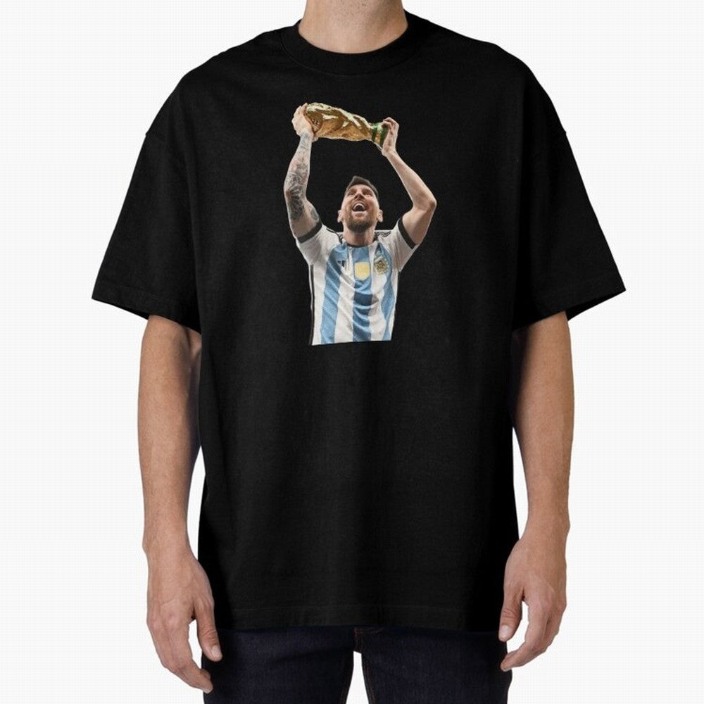 Lionel Messi lifting the World Cup Classic T-Shirt Bring Match Day Fire to FIFA World Cup 2026 Connected to Haaland, France and Portugal Energy, Fan Favorite Moments, National Team Passion, Big Match Drama and Soccer History; Made for Die Hard