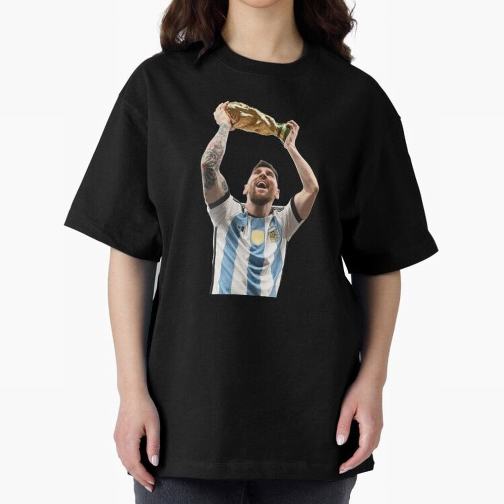 Lionel Messi lifting the World Cup Classic T-Shirt Bring Match Day Fire to FIFA World Cup 2026 Connected to Haaland, France and Portugal Energy, Fan Favorite Moments, National Team Passion, Big Match Drama and Soccer History; Made for Die Hard