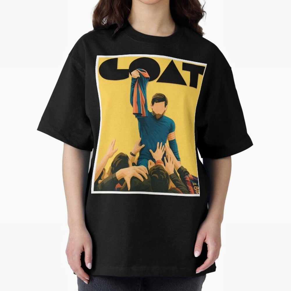Lionel Messi Men's Football GOAT T-Shirt | Argentina Retro Vintage Messi Shirt Fan Gift Oversized T-Shirt Carry the Colors and Pride of FIFA World Cup 2026 USA Canada Mexico for Fans of Mbappe and England and Germany, Bringing Football Passion,