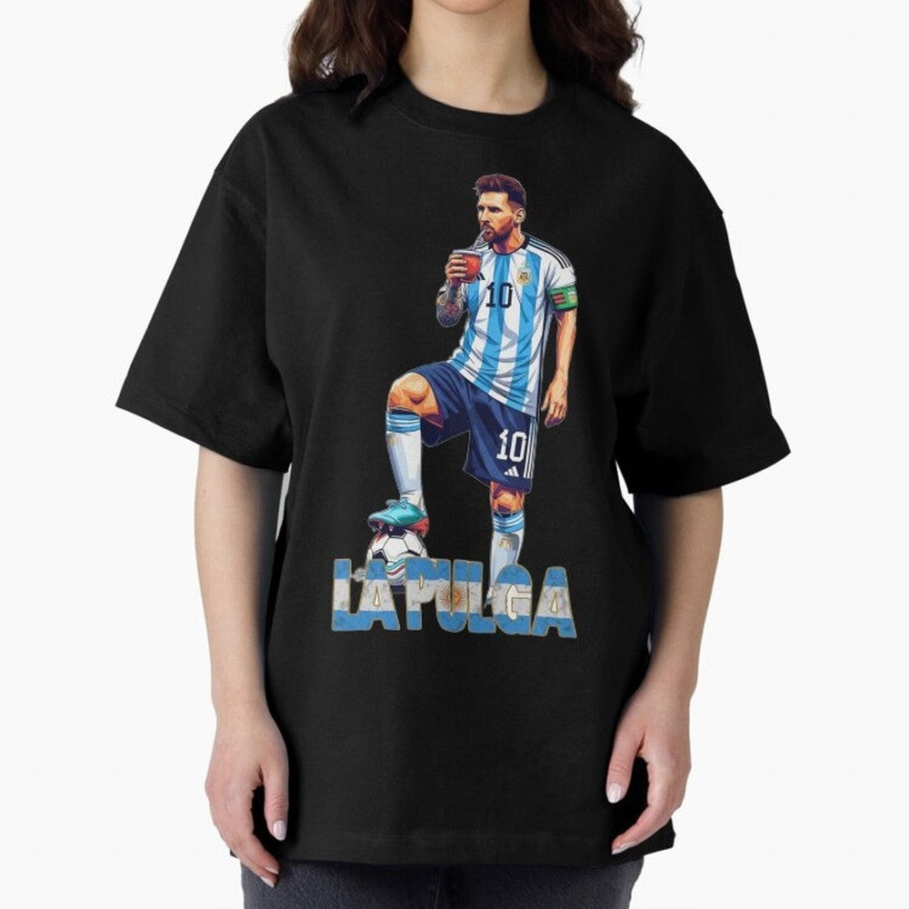 Messi the Flea Drinking Mate ¨C Unique Design by The Goat Classic T-Shirt Feel the Roar of the FIFA World Cup 2026 USA Canada Mexico Journey through Messi Highlights, Argentina and Brazil Pride, Stadium Memories, Football Loyalty, International