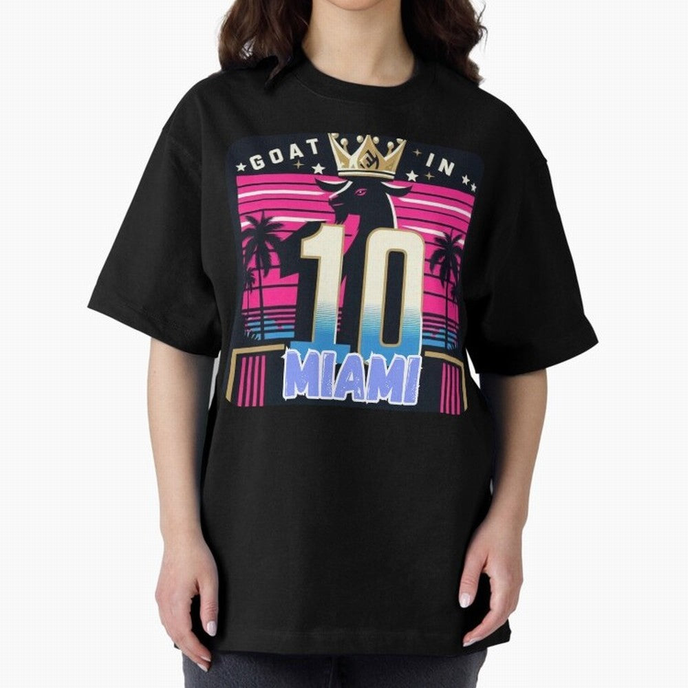 GOAT IN MIAMI | Messi Classic T-Shirt Show Your Love for FIFA World Cup 2026 Group Stage for Fans of Messi, CR7 and Mbappe and Brazil, Portugal and Argentina, Bringing Championship Spirit, Famous Goals, Roaring Crowds and International Football