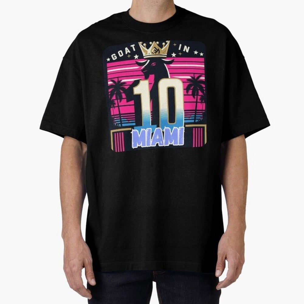 GOAT IN MIAMI | Messi Classic T-Shirt Show Your Love for FIFA World Cup 2026 Group Stage for Fans of Messi, CR7 and Mbappe and Brazil, Portugal and Argentina, Bringing Championship Spirit, Famous Goals, Roaring Crowds and International Football