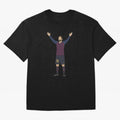 Leo Messi Celebration Sticker Oversized T-Shirt Celebrate Every Goal in the FIFA World Cup 2026 Group Stage Journey through Cristiano Ronaldo Highlights, Argentina Pride, Championship Spirit, Famous Goals, Roaring Crowds and International Football