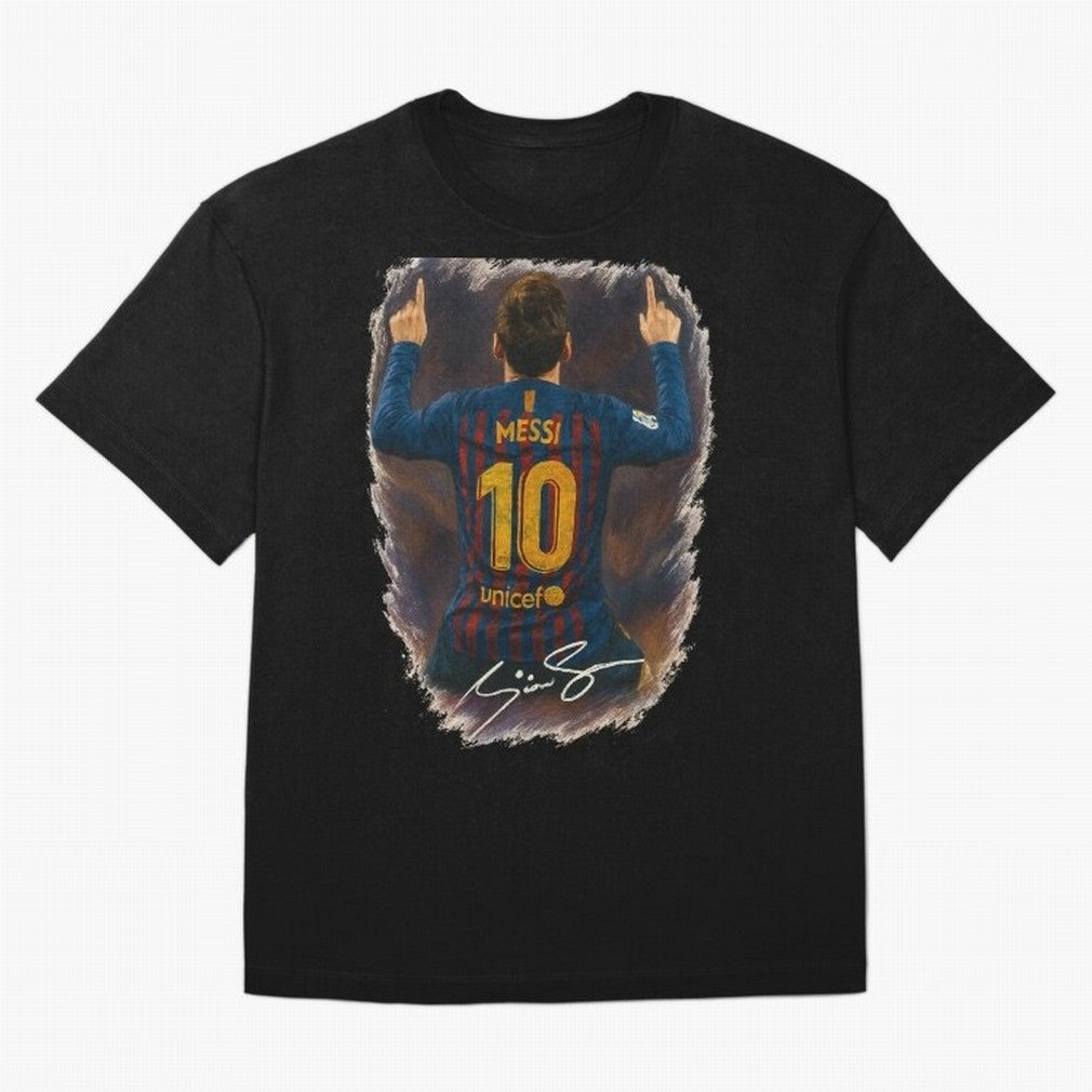 Lionel Messi Barcelona Tribute ¨C Iconic Number 10 Celebration Art Print Classic T-Shirt Show Your Tournament Heart for FIFA World Cup 2026 Spirit, Centered on England, France and Netherlands, Messi, CR7 and Mbappe, Match Day Excitement, Supporter