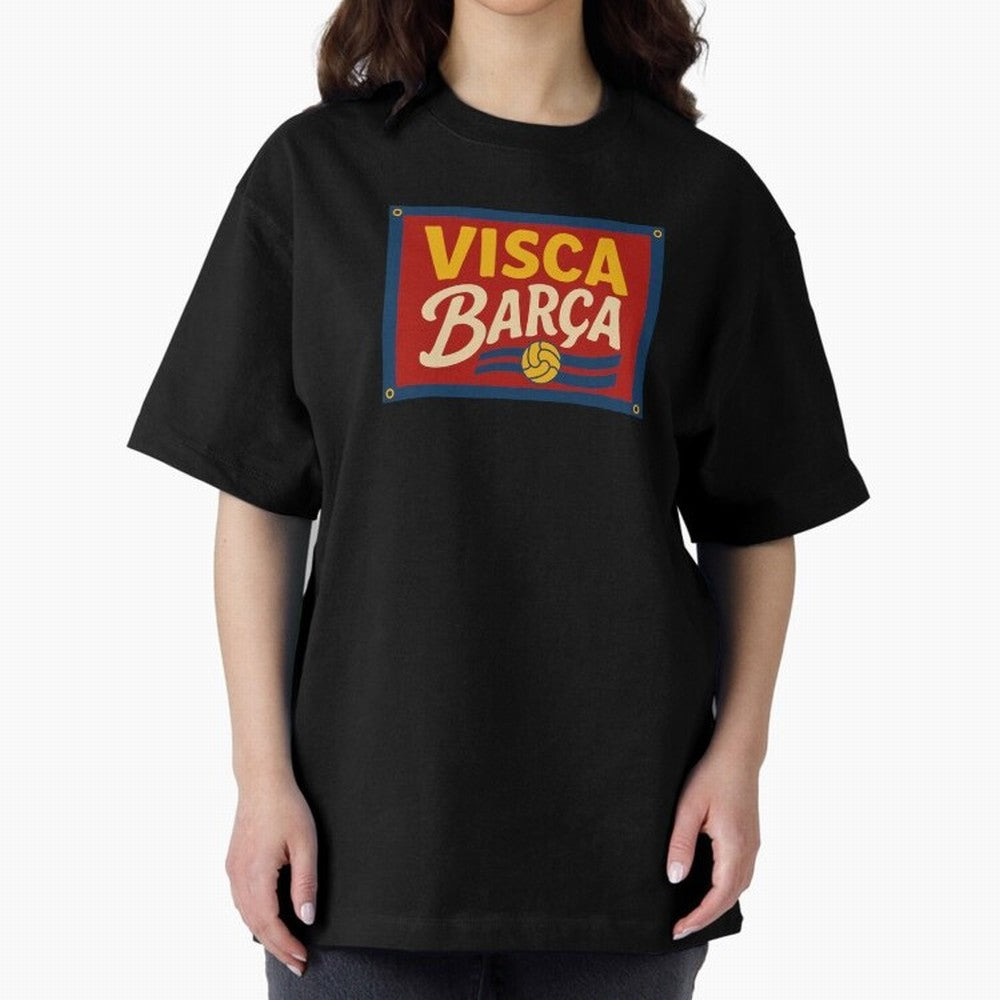 FC Barcelona Visca Barca Oversized T-Shirt Fuel the Hype around the FIFA World Cup 2026 Journey through Haaland Highlights, England Pride, Sports Nostalgia, International Competition, Famous Players and Unforgettable Victories; Built for Supporters
