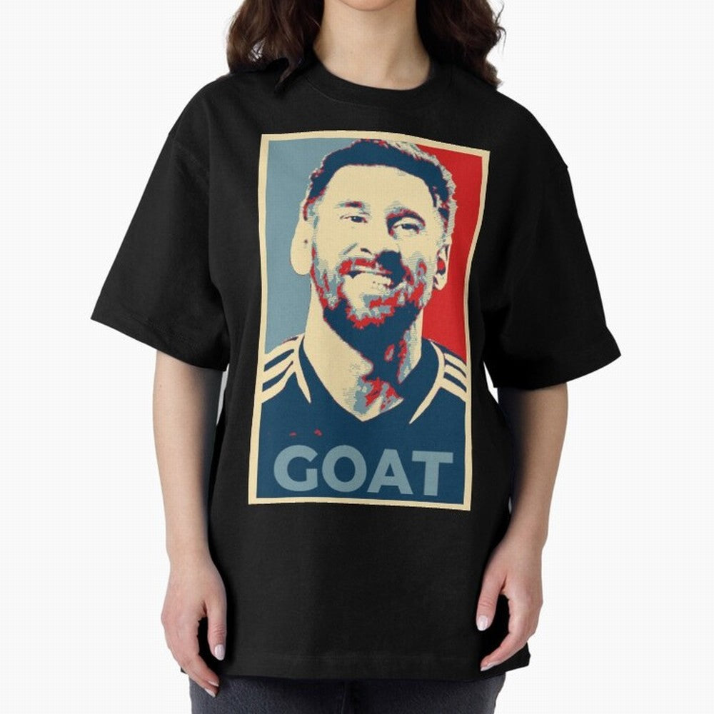 Messi - Hope Oversized T-Shirt Carry the Dream of FIFA World Cup 2026 Group Stage for Fans of CR7 and Messi and England and Germany, Bringing Championship Spirit, Famous Goals, Roaring Crowds and International Football Unity; Made for Collectors