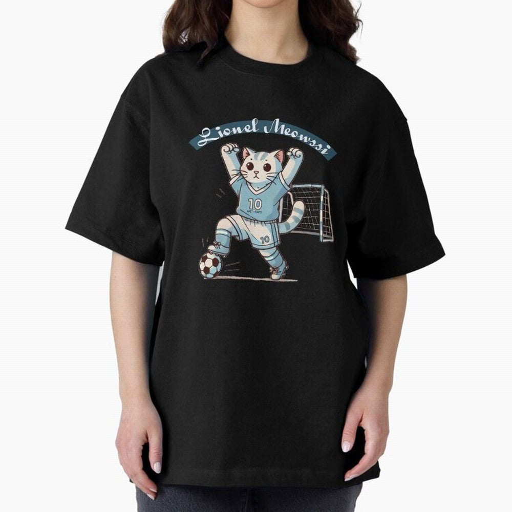 Lionel Meowssi Oversized T-Shirt Bring International Match Energy to FIFA World Cup 2026 for Fans of Mbappe and Neymar and Argentina, Bringing Stadium Chants, National Pride, Trophy Dreams and Unforgettable Football Memories; Made for Collectors